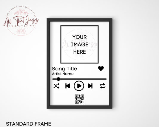 Custom Music Player Plaque | Personalized Song & Photo Gift | Made to Order