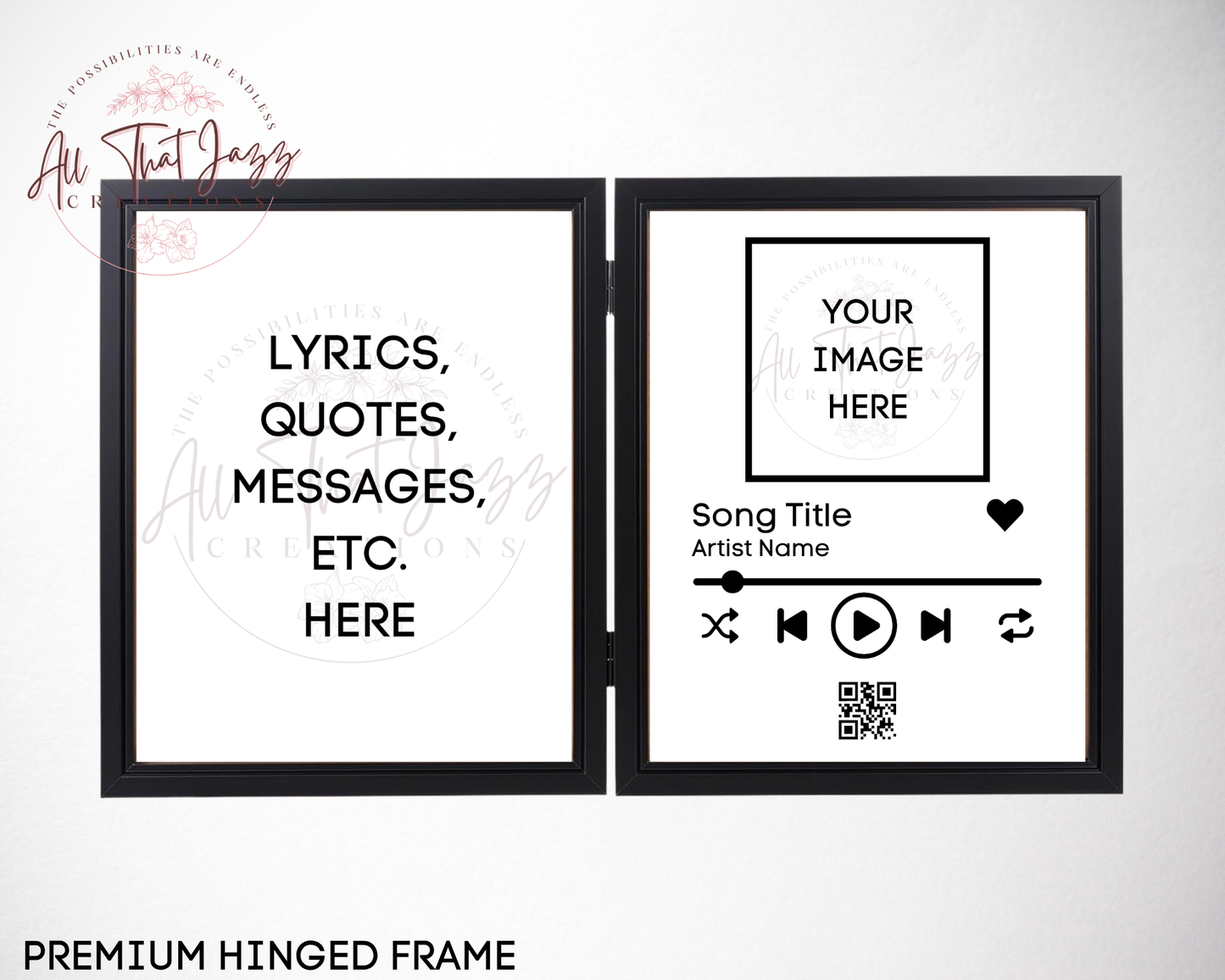 Custom Music Player Plaque | Personalized Song & Photo Gift | Made to Order