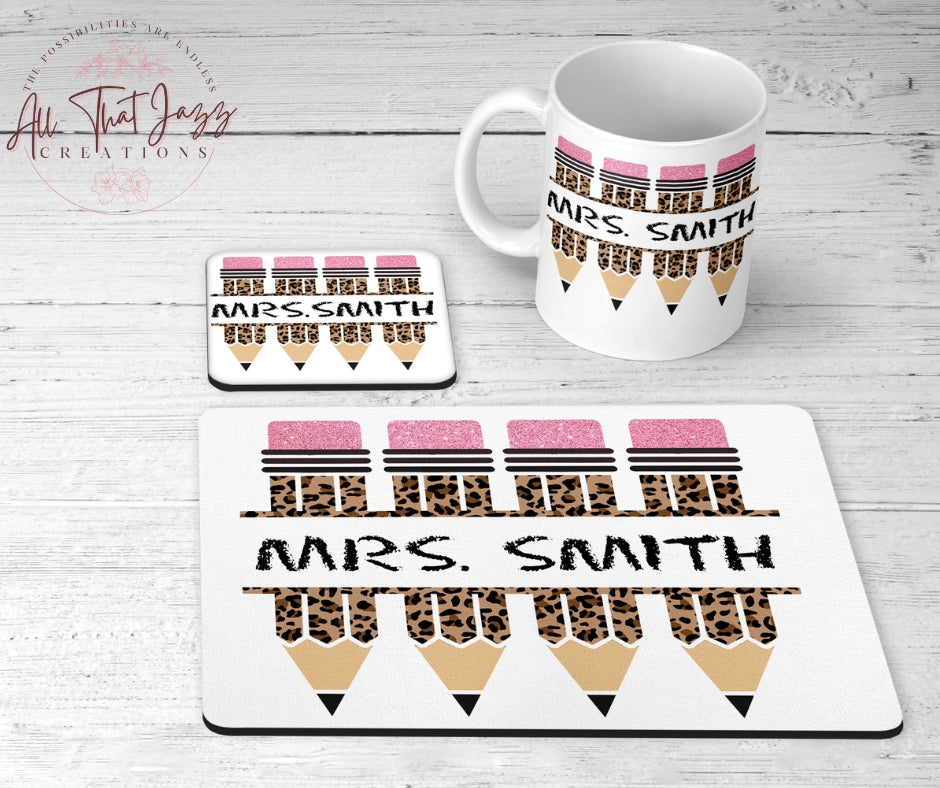 Leopard 3-Piece Desk Set